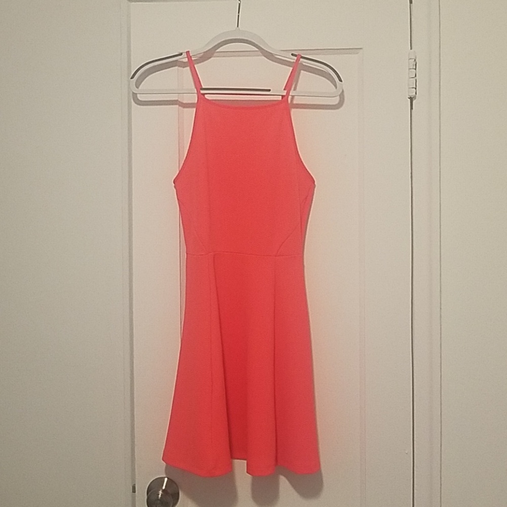 Pink highlight skater dress
